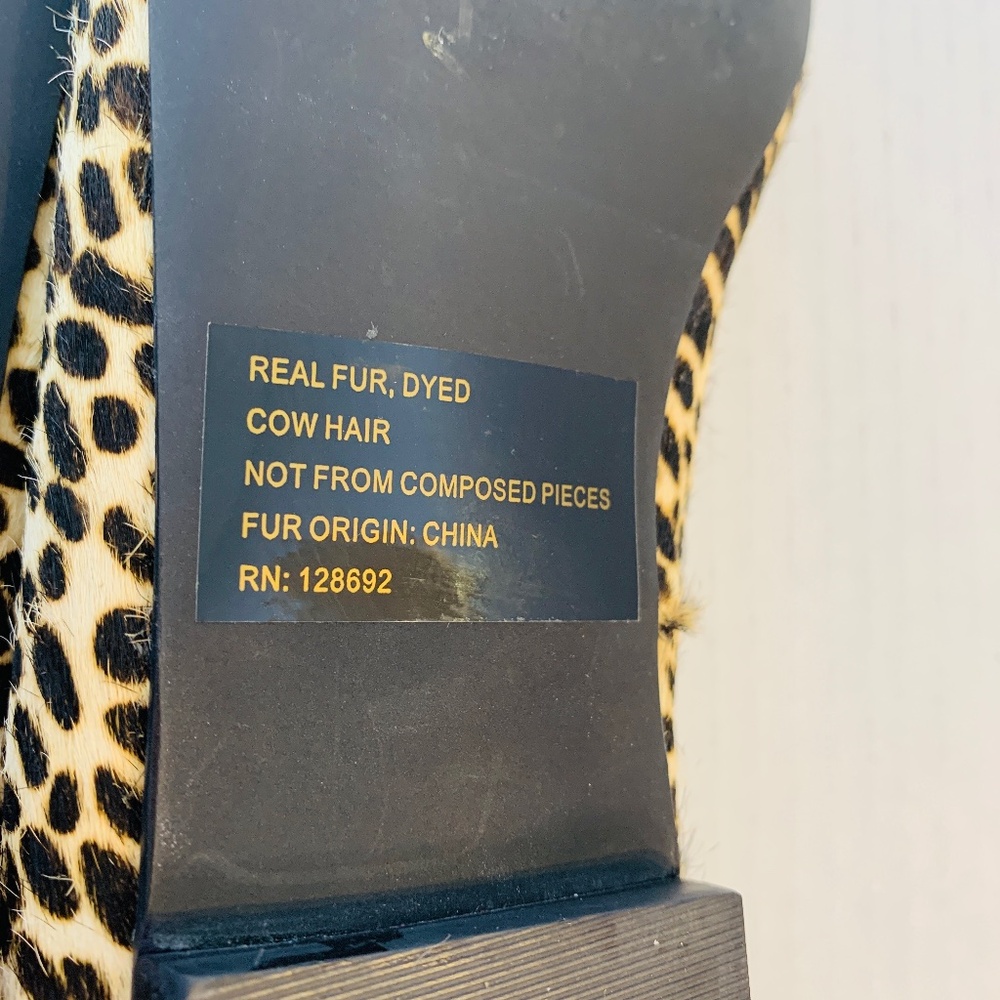 Steve Madden Loafer Flats Womens 8.5 Leopard Print Calf Hair Tassels Slip On - Picture 10 of 12